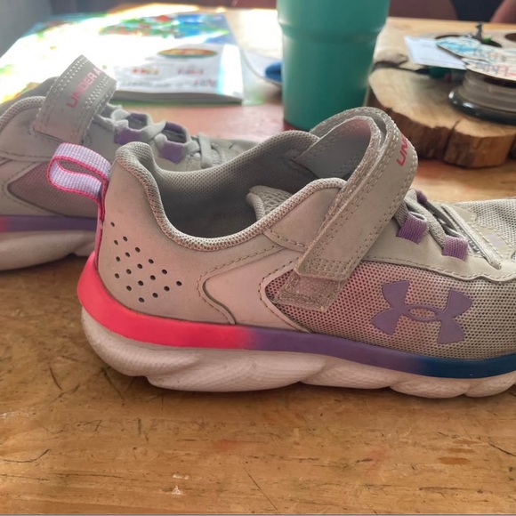 Under Armour Kids Sneakers - Gray and Pink - Picture 2 of 3